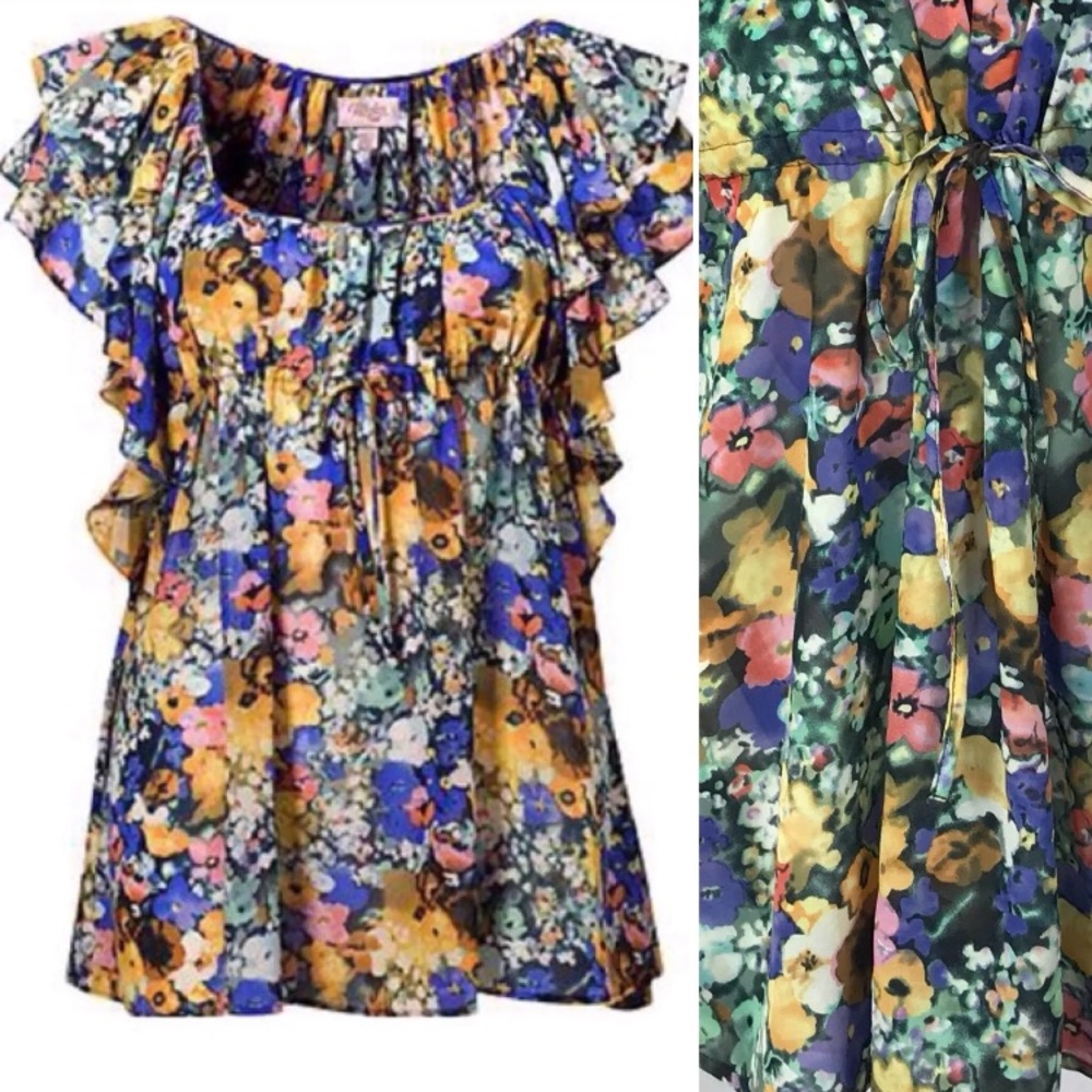- {H&M Garden Collection} Floral Peasant Blo…